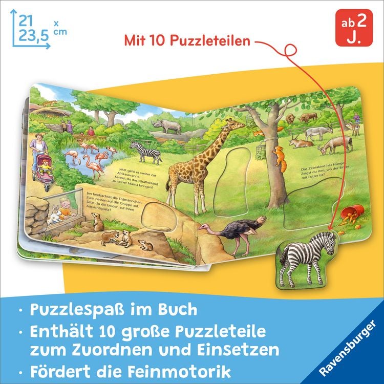 Produktbild: Mein gro&szlig;es Puzzle-Spielbuch - Zoo