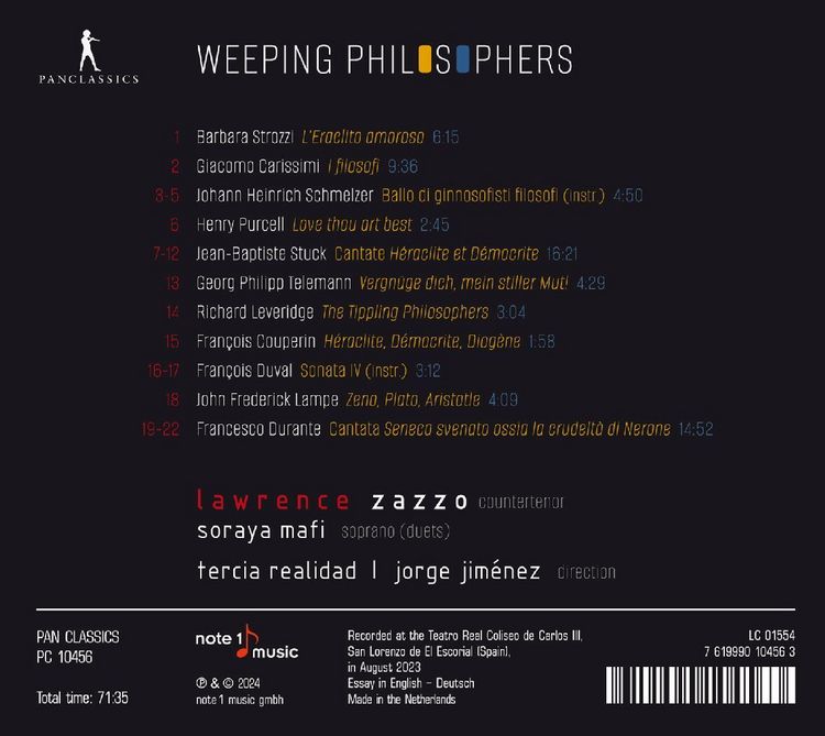 Produktbild: Weeping Philosophers - Works by Strozzi,Purcell,
