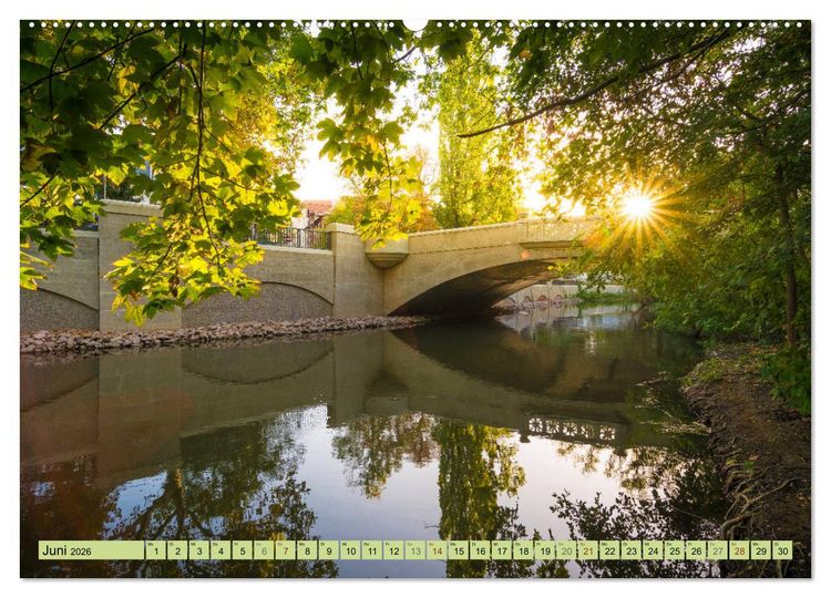 Produktbild: Gr&uuml;nes Halle/Saale - Meine wilde H&auml;ndelstadt (Wandkalender 2026 DIN A2 quer), CALVENDO Monatskalender
