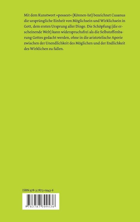 Produktbild: Dreiergespr&auml;ch &uuml;ber das K&ouml;nnen-Ist (Trialogus de possest)