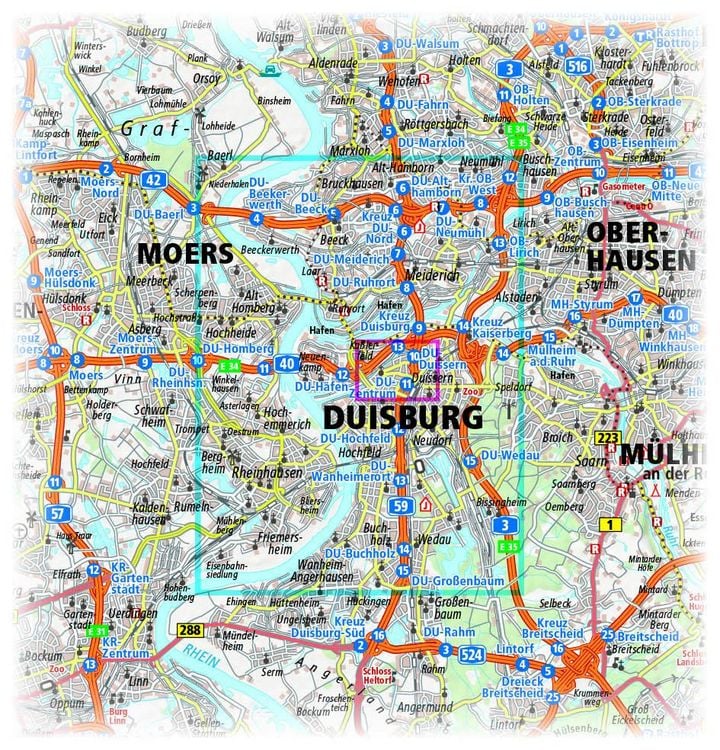Produktbild: Publicpress Stadtplan Duisburg 1:18.000