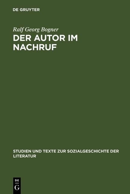 Produktbild: Der Autor im Nachruf