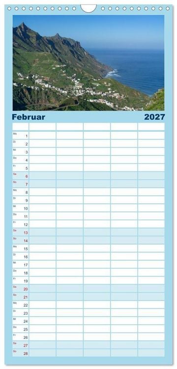 Produktbild: Familienplaner 2027 - Kanaren - wundersch&ouml;ne Inseln im Atlantik mit 5 Spalten (Wandkalender, 21 x 45 cm) CALVENDO