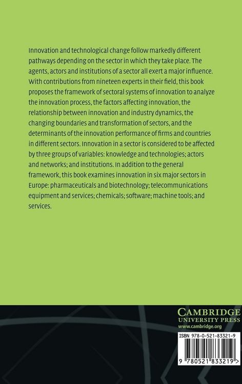 Produktbild: Sectoral Systems of Innovation