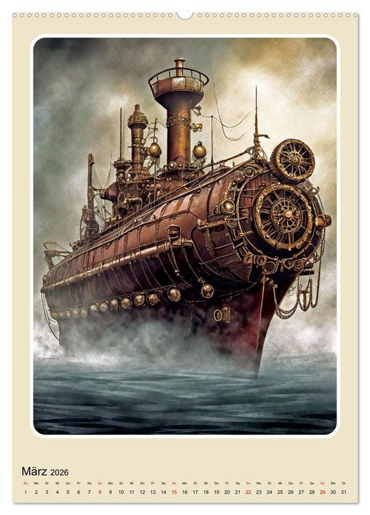 Produktbild: Steampunk Mobilit&auml;t (hochwertiger Premium Wandkalender 2026 DIN A2 hoch), Kunstdruck in Hochglanz