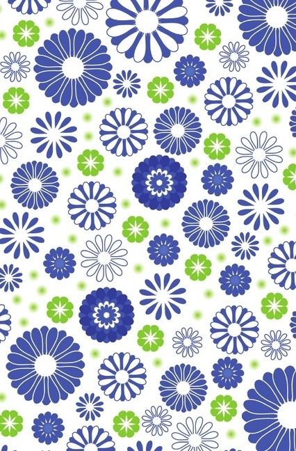 Produktbild: Schreibwandel Notizbuch "blau-wei&szlig;e und gr&uuml;ne Blumen"