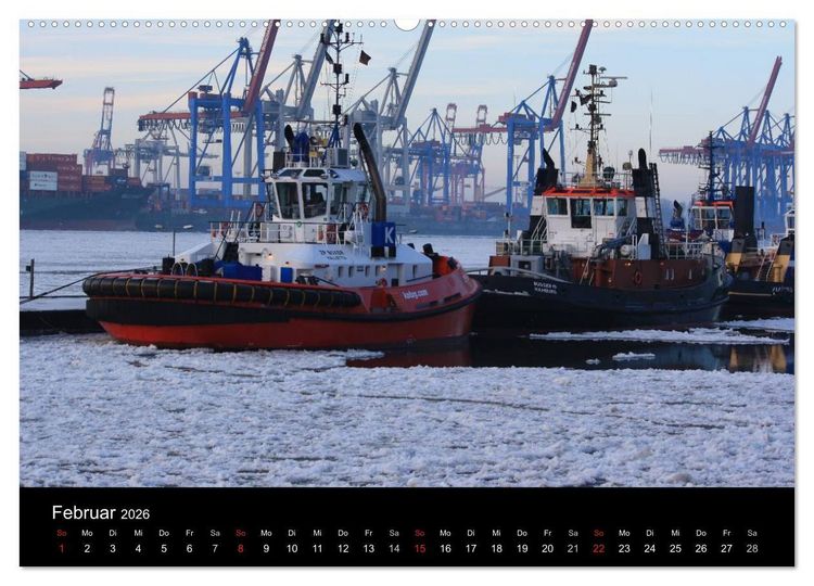 Produktbild: Schiffe auf der Elbe (Wandkalender 2026 DIN A2 quer), CALVENDO Monatskalender