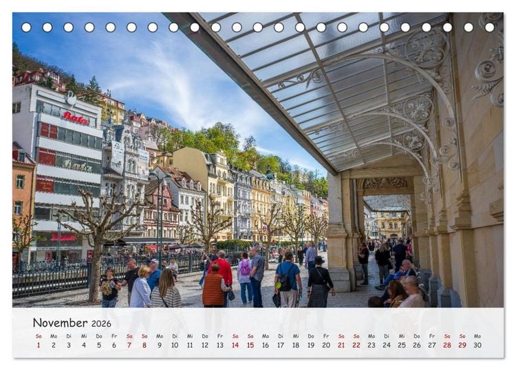 Produktbild: Karlsbad / Karlovy Vary - Kleinod im Westb&ouml;hmischen B&auml;derdreieck (Tischkalender 2026 DIN A5 quer), CALVENDO Monatskalender