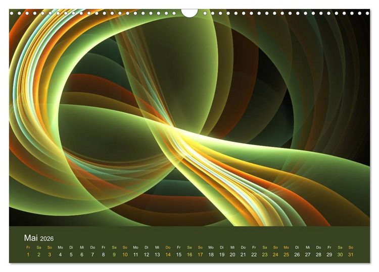 Produktbild: Exklusive Fraktalkunst / AT-Version (Wandkalender 2026 DIN A3 quer), CALVENDO Monatskalender