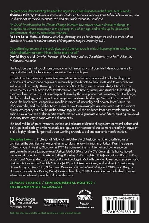Produktbild: Social Transformation for Climate Change