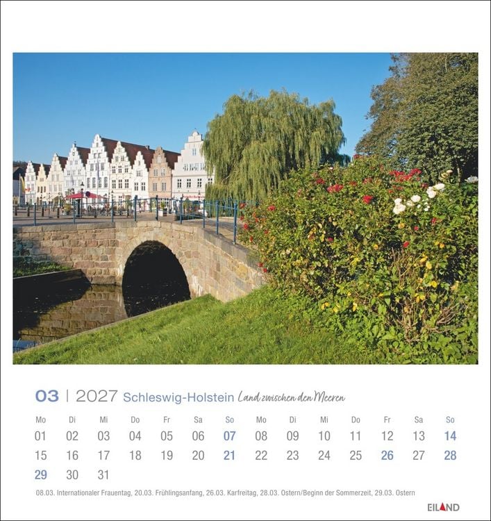 Produktbild: Schleswig-Holstein Postkartenkalender 2027 - Land zwischen den Meeren