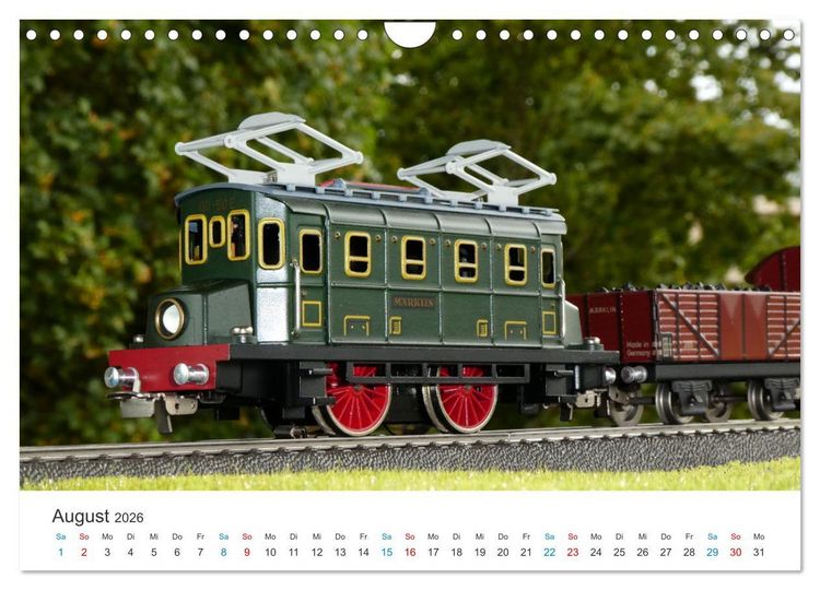 Produktbild: Bahn-Nostalgie im Modell (Wandkalender 2026 DIN A4 quer), CALVENDO Monatskalender