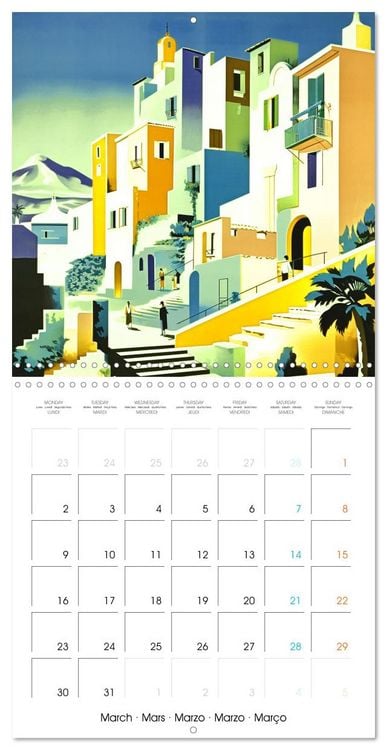 Produktbild: Illustrations promontoires (Calendrier mural carr&eacute; 2026 30x30 cm) Calendrier double avec une page pour vos prises de notes
