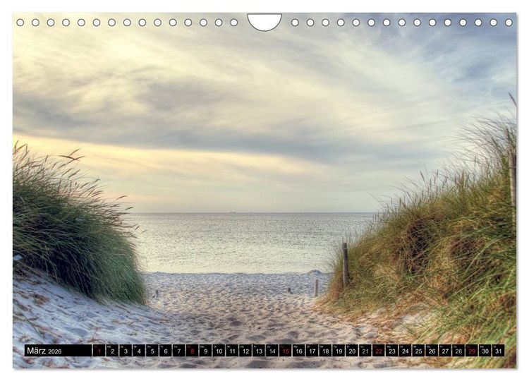 Produktbild: Fischland Dar&szlig; Zingst &ndash; Die Halbinsel an der Ostsee (Wandkalender 2026 DIN A4 quer), CALVENDO Monatskalender