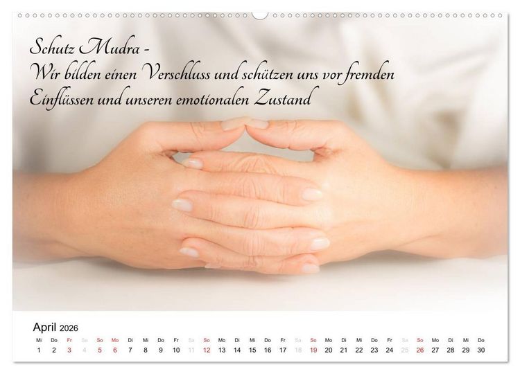 Produktbild: Mudras / 2026 (hochwertiger Premium Wandkalender 2026 DIN A2 quer), Kunstdruck in Hochglanz