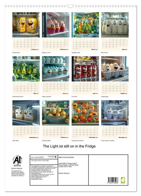 Produktbild: The Light ist still on in the Fridge (Wall Calendar 2026 DIN A2 portrait), CALVENDO 12 Month Wall Calendar