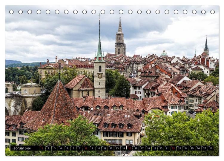 Produktbild: Bellevue Schweiz (Tischkalender 2026 DIN A5 quer), CALVENDO Monatskalender