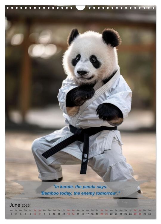Produktbild: Great fun with animal karate fighters (Wall Calendar 2026 DIN A3 portrait), CALVENDO 12 Month Wall Calendar
