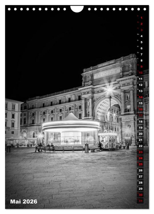 Produktbild: FLORENZ SCHWARZWEI&szlig; (Wandkalender 2026 DIN A4 hoch), CALVENDO Monatskalender