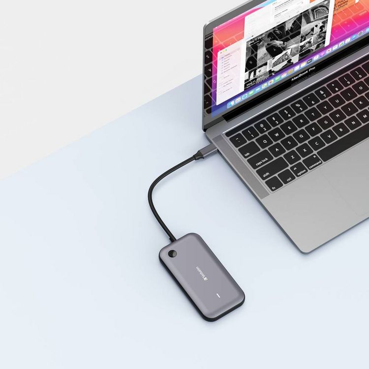 Produktbild: Verbatim WDA-01 "Share My Screen" USB-C&reg; / HDMI Adapter [1x USB-C&reg; - 1x HDMI&reg;] Schwarz, Grau 15 cm