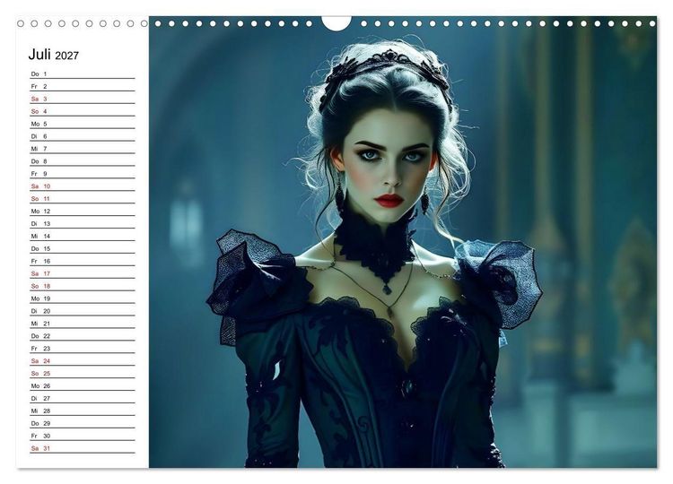 Produktbild: Geheimnisvolle Frauenportr&auml;ts (Wandkalender 2027 DIN A3 quer), CALVENDO Monatskalender