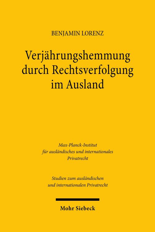 Produktbild: Verj&auml;hrungshemmung durch Rechtsverfolgung im Ausland