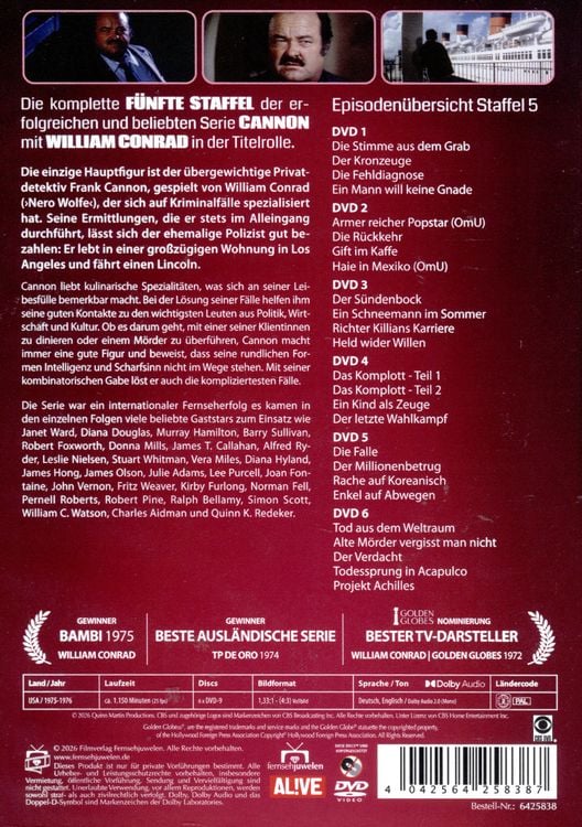 Produktbild: Cannon - Die komplette Staffel 5 [6 DVDs]