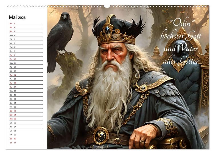 Produktbild: Unsterbliche Mythen des Nordens (Wandkalender 2026 DIN A2 quer), CALVENDO Monatskalender