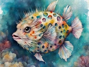 Produktbild: CALVENDO Puzzle Kugelfisch | 1000 Teile Lege-Gr&ouml;&szlig;e 64x48cm Foto-Puzzle f&uuml;r gl&uuml;ckliche Stunden
