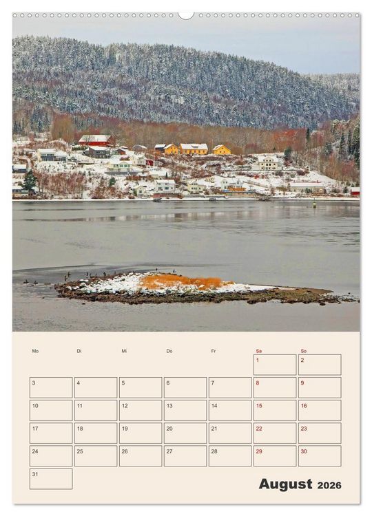Produktbild: Winterliches Oslo - Terminplaner (hochwertiger Premium Wandkalender 2026 DIN A2 hoch), Kunstdruck in Hochglanz
