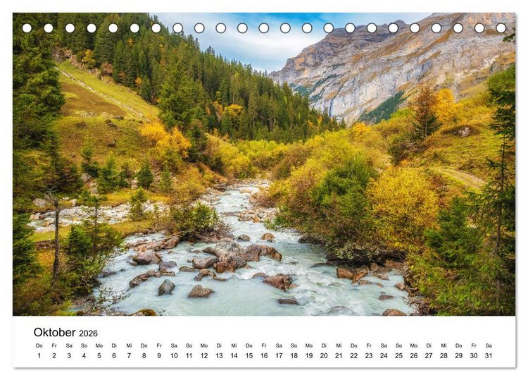 Produktbild: Flusswelt Schweiz (Tischkalender 2026 DIN A5 quer), CALVENDO Monatskalender