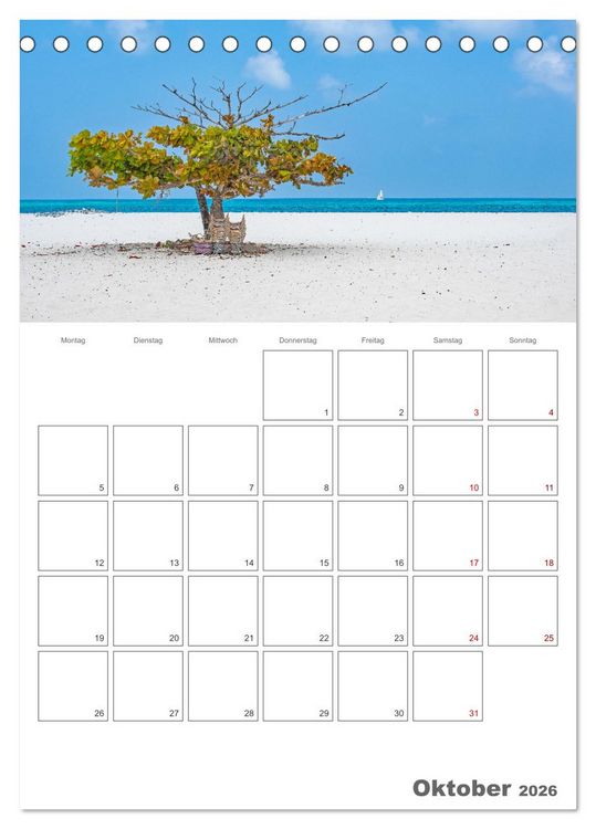 Produktbild: Sansibar - Reiseplaner (Tischkalender 2026 DIN A5 hoch), CALVENDO Monatskalender