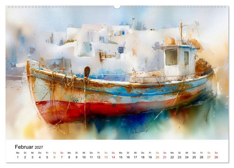 Produktbild: Mediterraner Glanz (Wandkalender 2027 DIN A2 quer), CALVENDO Monatskalender