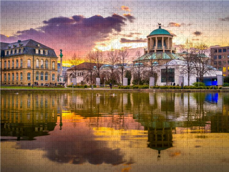 Produktbild: CALVENDO Puzzle Schlosspark Stuttgart | 1000 Teile Lege-Gr&ouml;&szlig;e 64x48cm Foto-Puzzle f&uuml;r gl&uuml;ckliche Stunden