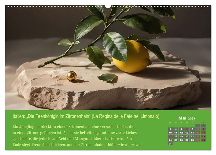 Produktbild: 12 M&auml;rchen unserer Welt (hochwertiger Premium Wandkalender 2027 DIN A2 quer), Kunstdruck in Hochglanz