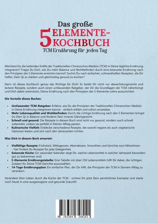 Produktbild: Das gro&szlig;e 5-Elemente-Kochbuch - TCM Ern&auml;hrung f&uuml;r jeden Tag