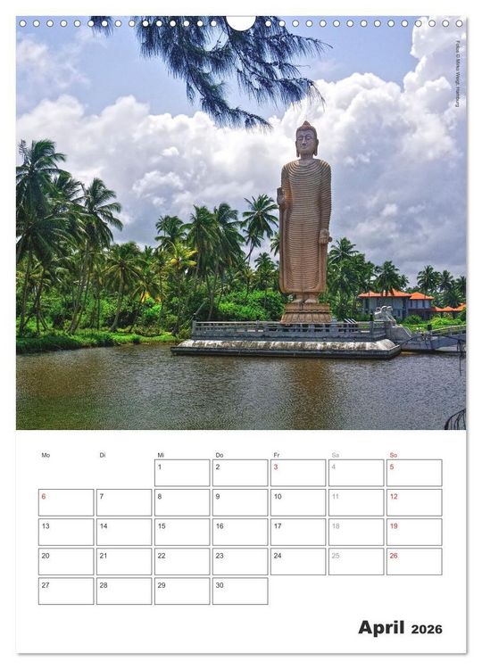 Produktbild: Sri Lanka 2026 - Exotisches Paradies - Jahresplaner (Wandkalender 2026 DIN A3 hoch), CALVENDO Monatskalender