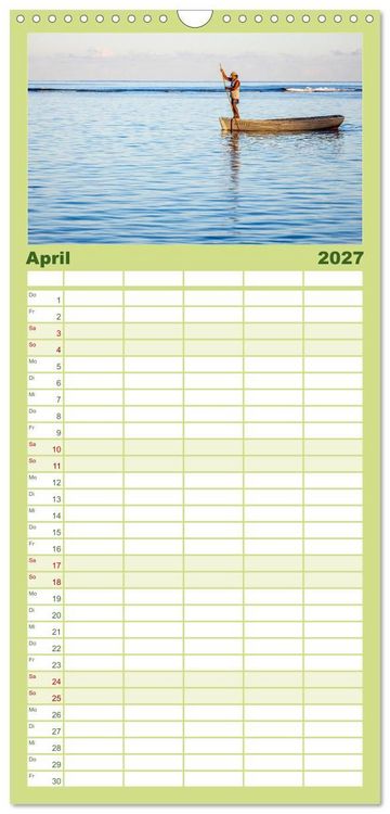 Produktbild: Familienplaner 2027 - Trauminseln der Welt - Mauritius mit 5 Spalten (Wandkalender, 21 x 45 cm) CALVENDO