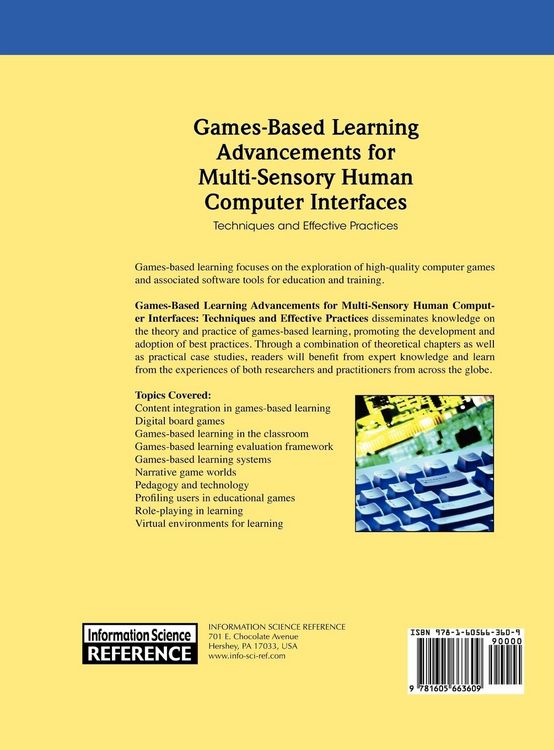 Produktbild: Games-Based Learning Advancements for Multi-Sensory Human Computer Interfaces