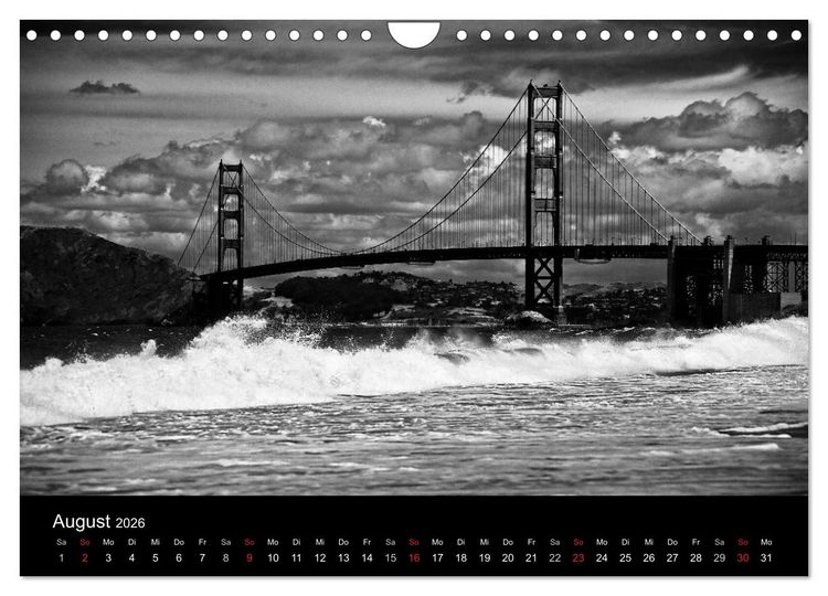Produktbild: Architektur in Schwarz-Wei&szlig; (Wandkalender 2026 DIN A4 quer), CALVENDO Monatskalender
