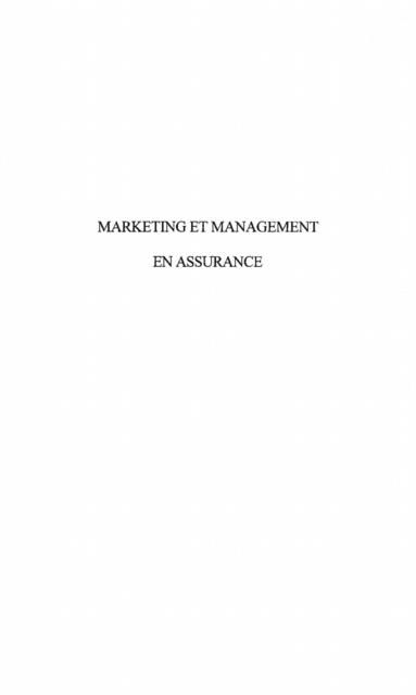 Produktbild: Marketing Et Management En Assurance