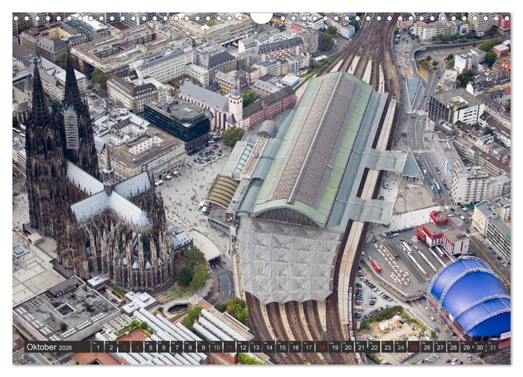 Produktbild: K&ouml;ln - Die Rheinmetropole aus der Luft (Wandkalender 2026 DIN A3 quer), CALVENDO Monatskalender