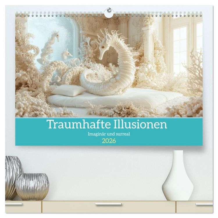 Produktbild: Traumhafte Illusionen - Imagin&auml;r und surreal (hochwertiger Premium Wandkalender 2026 DIN A2 quer), Kunstdruck in Hochglanz