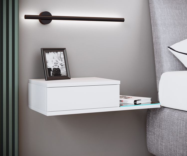 Produktbild: Design Wandschublade Nachttisch Regal Konsila L