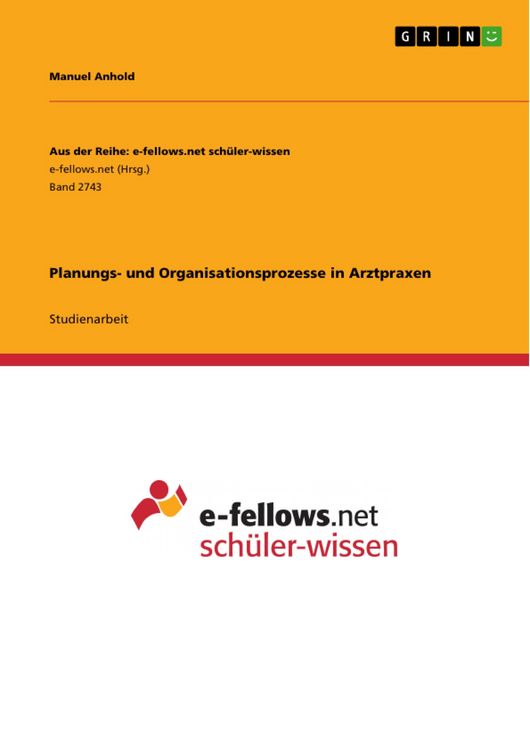 Produktbild: Planungs- und Organisationsprozesse in Arztpraxen