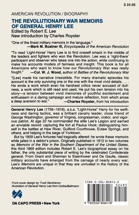 Produktbild: The Revolutionary War Memoirs of General Henry Lee