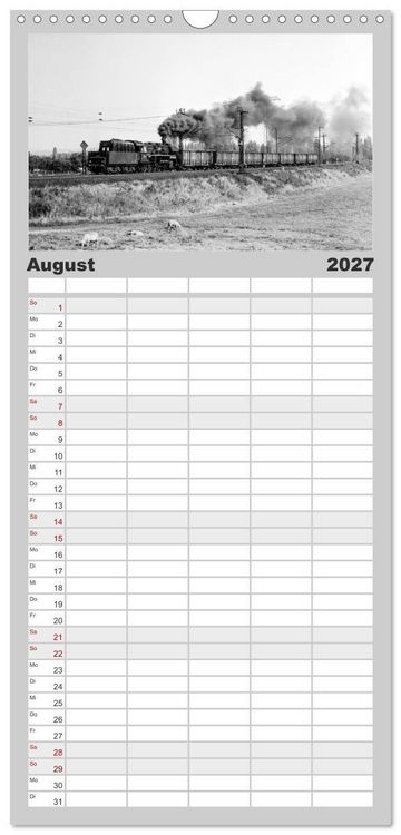 Produktbild: Familienplaner 2027 - Dampfloks in der DDR mit 5 Spalten (Wandkalender, 21 x 45 cm) CALVENDO