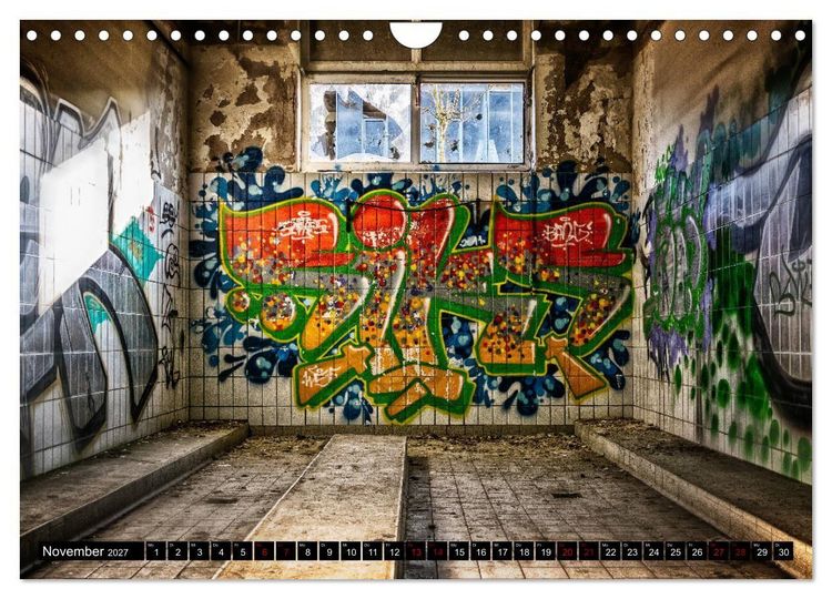 Produktbild: Lost Places Graffiti (Wandkalender 2027 DIN A4 quer), CALVENDO Monatskalender