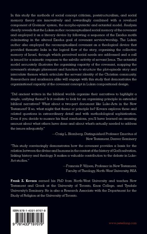 Produktbild: The Covenant Concept as an Organizing Principle in Luke-Acts