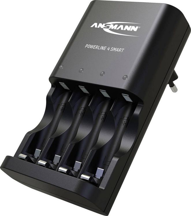 Produktbild: Ansmann Powerline 4 Smart Rundzellen-Ladeger&auml;t NiCd, NiMH Micro (AAA), Mignon (AA)